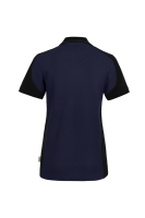 HAKRO Damen Poloshirt Contrast MIKRALINAR® ECO, tinte/schwarz, 4XL