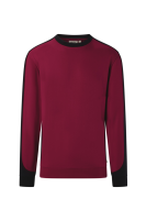 HAKRO Sweatshirt Contrast Mikralinar® Eco, weinrot/schwarz, S