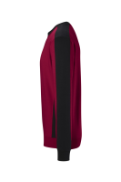 HAKRO Sweatshirt Contrast Mikralinar® Eco, weinrot/schwarz, S