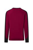 HAKRO Sweatshirt Contrast Mikralinar® Eco, weinrot/schwarz, S