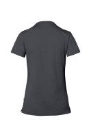HAKRO cotton tec® damen v-shirt, karbongrau