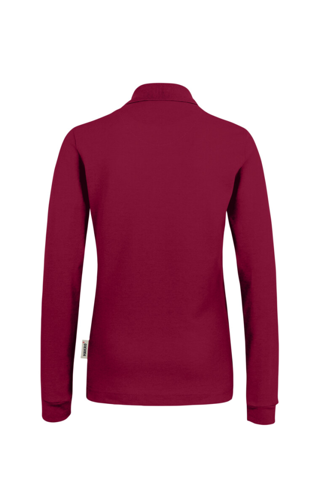 HAKRO Damen Longsleeve-Poloshirt Mikralinar®, weinrot