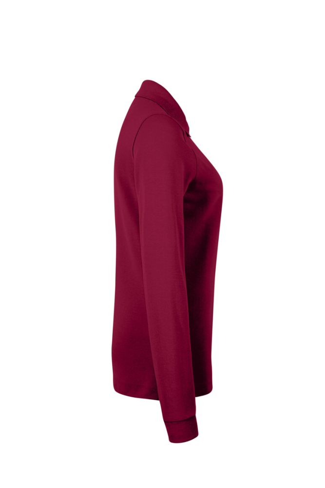 HAKRO Damen Longsleeve-Poloshirt Mikralinar®, weinrot