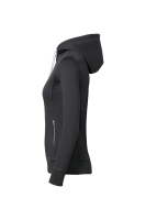 HAKRO Damen Kapuzenjacke Bonded ECO, karbongrau/silber