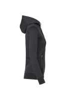 HAKRO Damen Kapuzenjacke Bonded ECO, karbongrau/silber