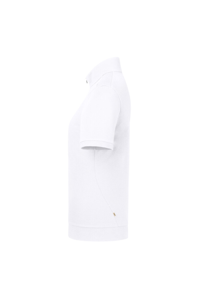 HAKRO Damen Zip-Shirt Piqué Mikralinar® Eco, weiss
