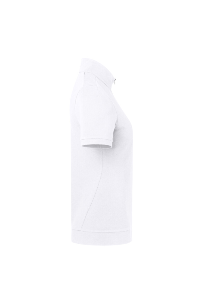 HAKRO Damen Zip-Shirt Piqué Mikralinar® Eco, weiss