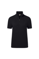 HAKRO Damen Zip-Shirt Piqué Mikralinar® Eco, schwarz