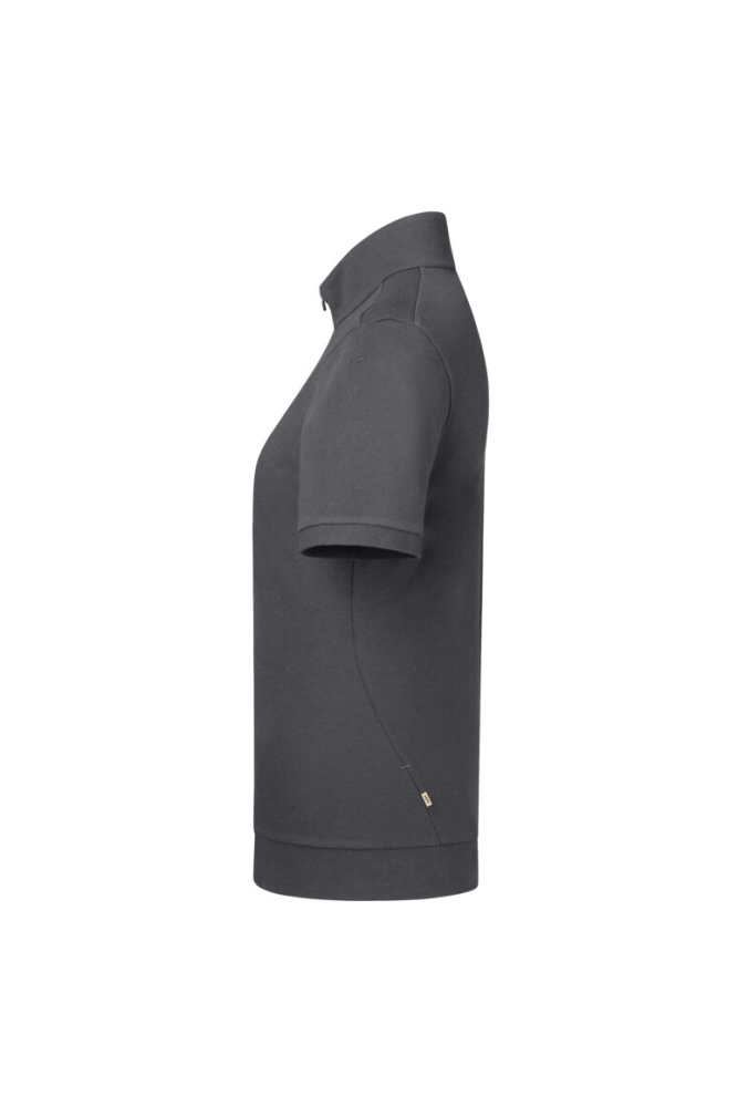 HAKRO Damen Zip-Shirt Piqué Mikralinar® Eco, karbongrau