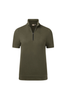 HAKRO Damen Zip-Shirt Piqué Mikralinar® Eco, olive
