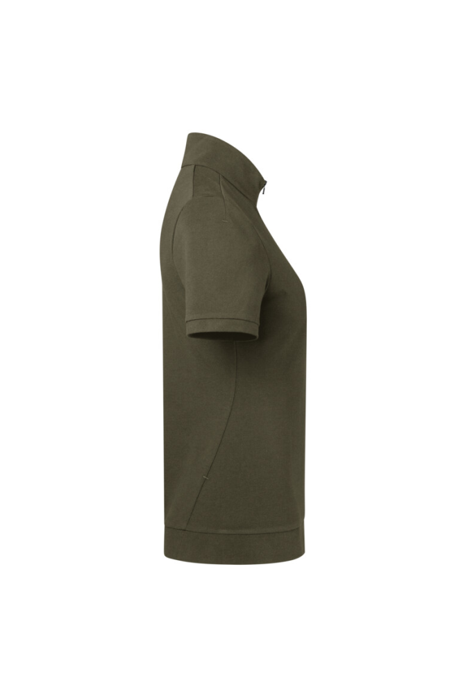 HAKRO Damen Zip-Shirt Piqué Mikralinar® Eco, olive