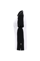 HAKRO Damen Poloshirt Contrast MIKRALINAR® ECO, weiss/schwarz, 4XL
