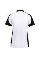 HAKRO Damen Poloshirt Contrast MIKRALINAR® ECO, weiss/schwarz, 4XL