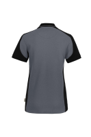 HAKRO Damen Poloshirt Contrast MIKRALINAR® ECO, anthrazit/schwarz, 4XL