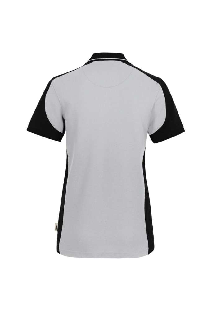 HAKRO Damen Poloshirt Contrast MIKRALINAR® ECO, titan/schwarz, 4XL