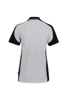 HAKRO Damen Poloshirt Contrast MIKRALINAR® ECO, titan/schwarz, 4XL