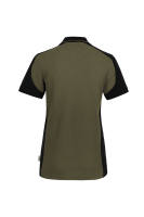 HAKRO Damen Poloshirt Contrast MIKRALINAR® ECO, olive/schwarz, S