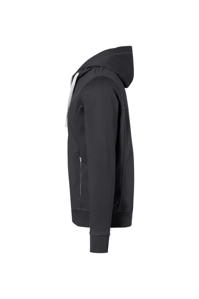 HAKRO Kapuzenjacke Bonded Eco, karbongrau/silber