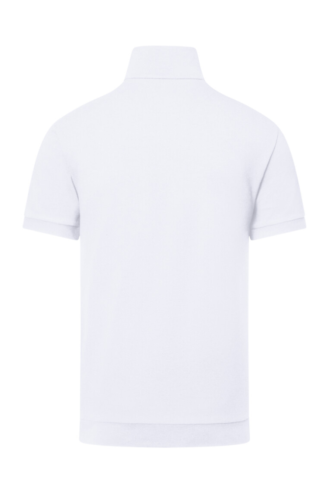 HAKRO Zip-Shirt Piqué Mikralinar® Eco, weiss