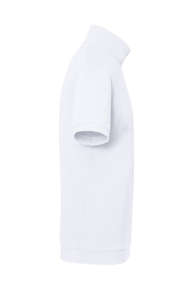 HAKRO Zip-Shirt Piqué Mikralinar® Eco, weiss