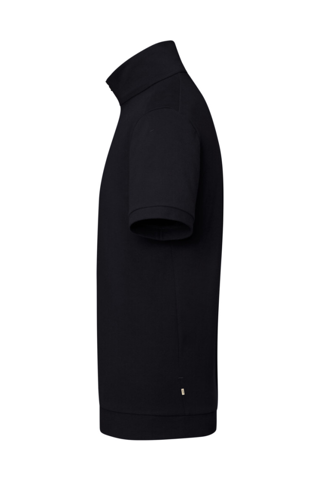 HAKRO Zip-Shirt Piqué Mikralinar® Eco, schwarz