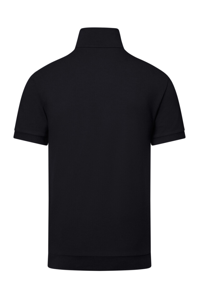HAKRO Zip-Shirt Piqué Mikralinar® Eco, schwarz