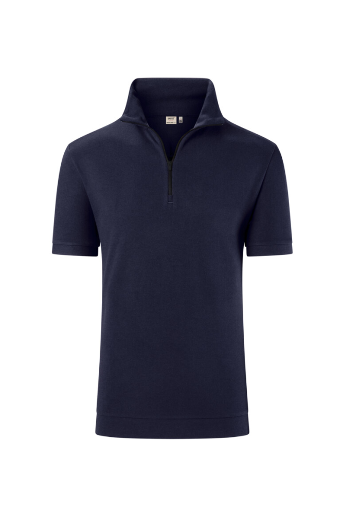 HAKRO Zip-Shirt Piqué Mikralinar® Eco, tinte
