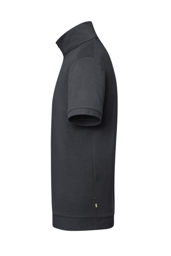 HAKRO Zip-Shirt Piqué Mikralinar® Eco, karbongrau