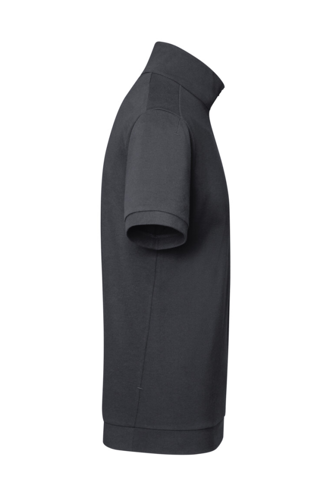 HAKRO Zip-Shirt Piqué Mikralinar® Eco, karbongrau