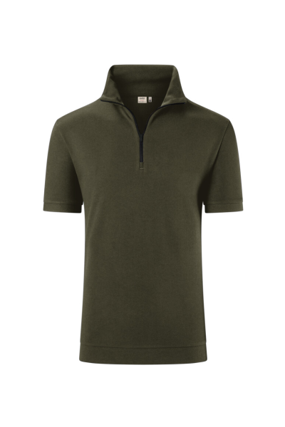 HAKRO Zip-Shirt Piqué Mikralinar® Eco, olive