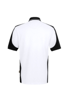 HAKRO Poloshirt Contrast MIKRALINAR® ECO, weiss/schwarz, 4XL