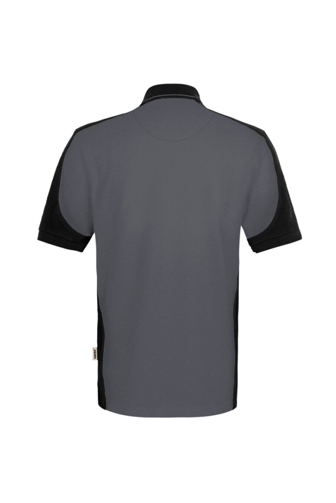 HAKRO Poloshirt Contrast MIKRALINAR® ECO, anthrazit/schwarz, XS