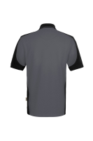 HAKRO Poloshirt Contrast MIKRALINAR® ECO, anthrazit/schwarz, XS