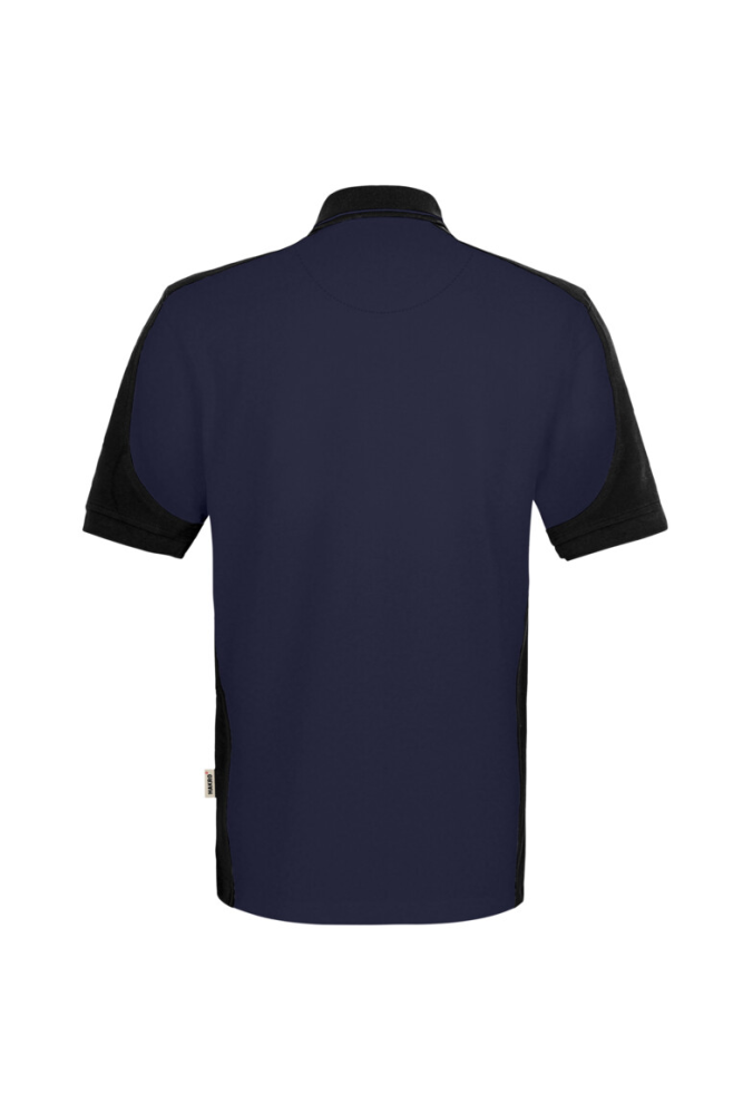HAKRO Poloshirt Contrast MIKRALINAR® ECO, tinte/schwarz, XL