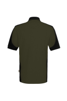 HAKRO Poloshirt Contrast MIKRALINAR® ECO, olive/schwarz, M