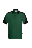 HAKRO Poloshirt Contrast MIKRALINAR® ECO, tanne/schwarz, 6XL
