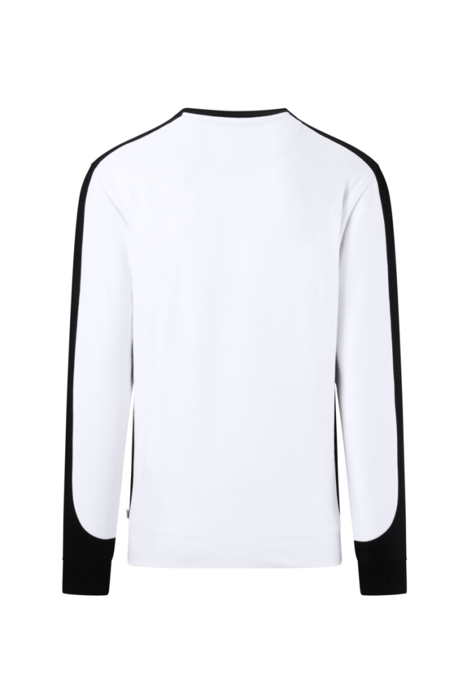 HAKRO Sweatshirt Contrast Mikralinar® Eco, weiss/schwarz, 4XL