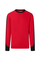 HAKRO Sweatshirt Contrast Mikralinar® Eco, rot/schwarz, 4XL