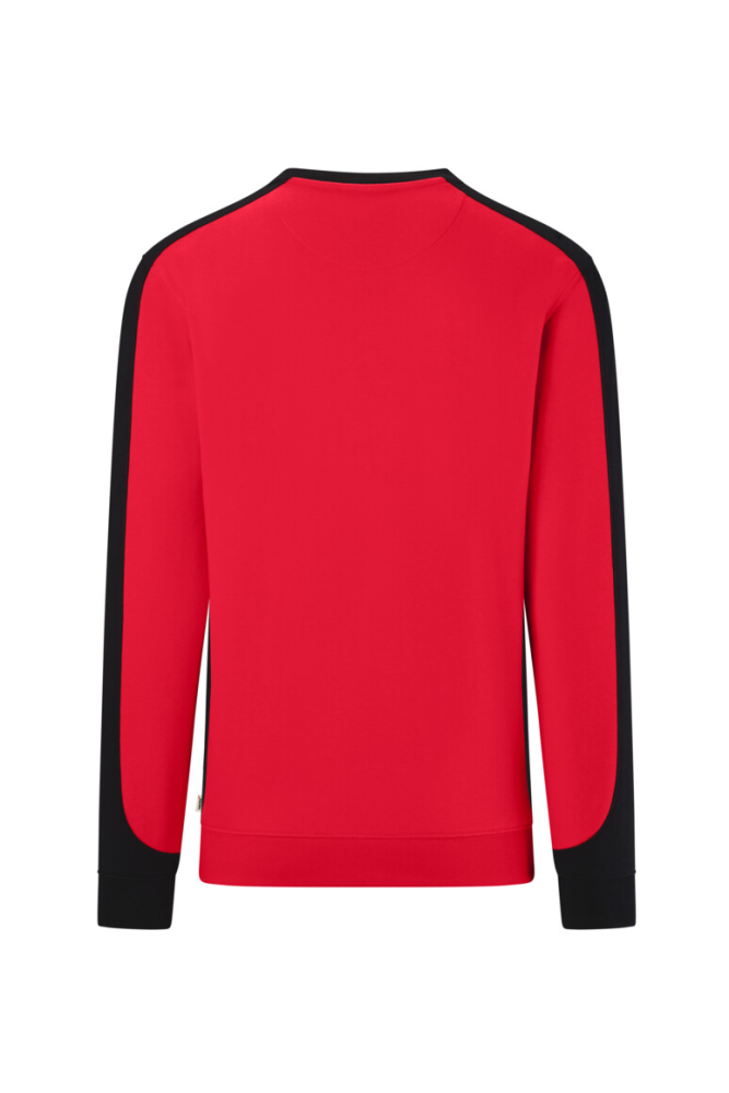 HAKRO Sweatshirt Contrast Mikralinar® Eco, rot/schwarz, 4XL