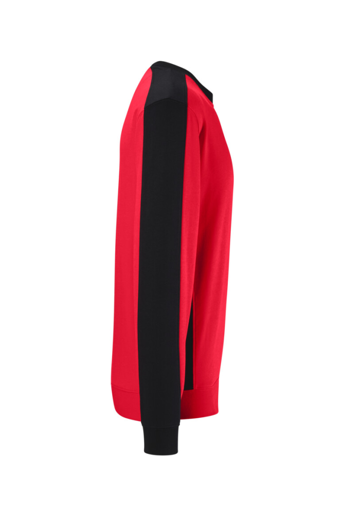 HAKRO Sweatshirt Contrast Mikralinar® Eco, rot/schwarz, 4XL