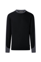 HAKRO Sweatshirt Contrast Mikralinar® Eco, schwarz/karbongrau, 4XL