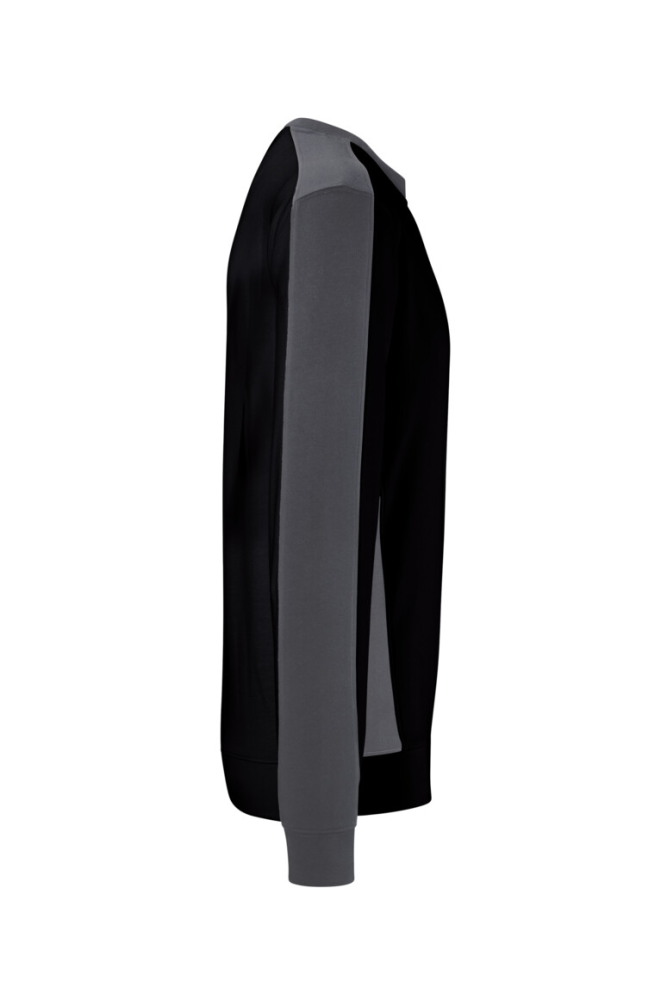 HAKRO Sweatshirt Contrast Mikralinar® Eco, schwarz/karbongrau, 4XL