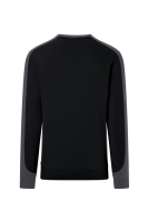 HAKRO Sweatshirt Contrast Mikralinar® Eco, schwarz/karbongrau, 4XL