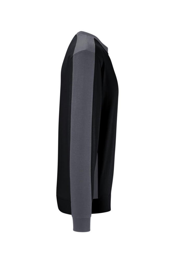 HAKRO Sweatshirt Contrast Mikralinar® Eco, schwarz/karbongrau, 4XL