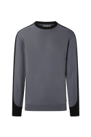 HAKRO Sweatshirt Contrast Mikralinar® Eco, anthrazit/schwarz, S