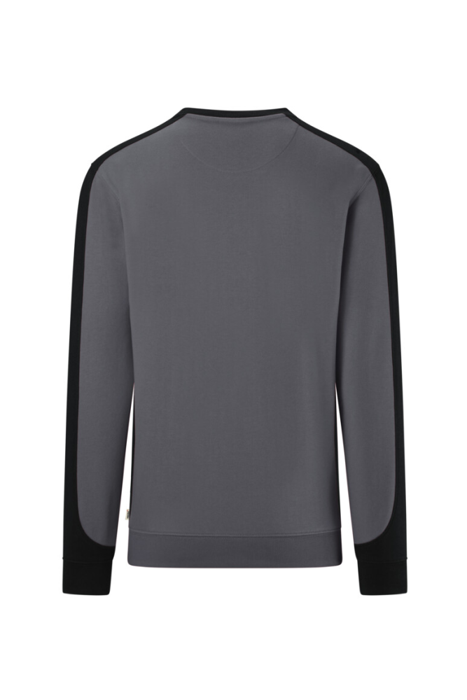 HAKRO Sweatshirt Contrast Mikralinar® Eco, anthrazit/schwarz, S
