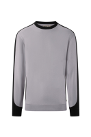 HAKRO Sweatshirt Contrast Mikralinar® Eco, titan/schwarz, 2XS