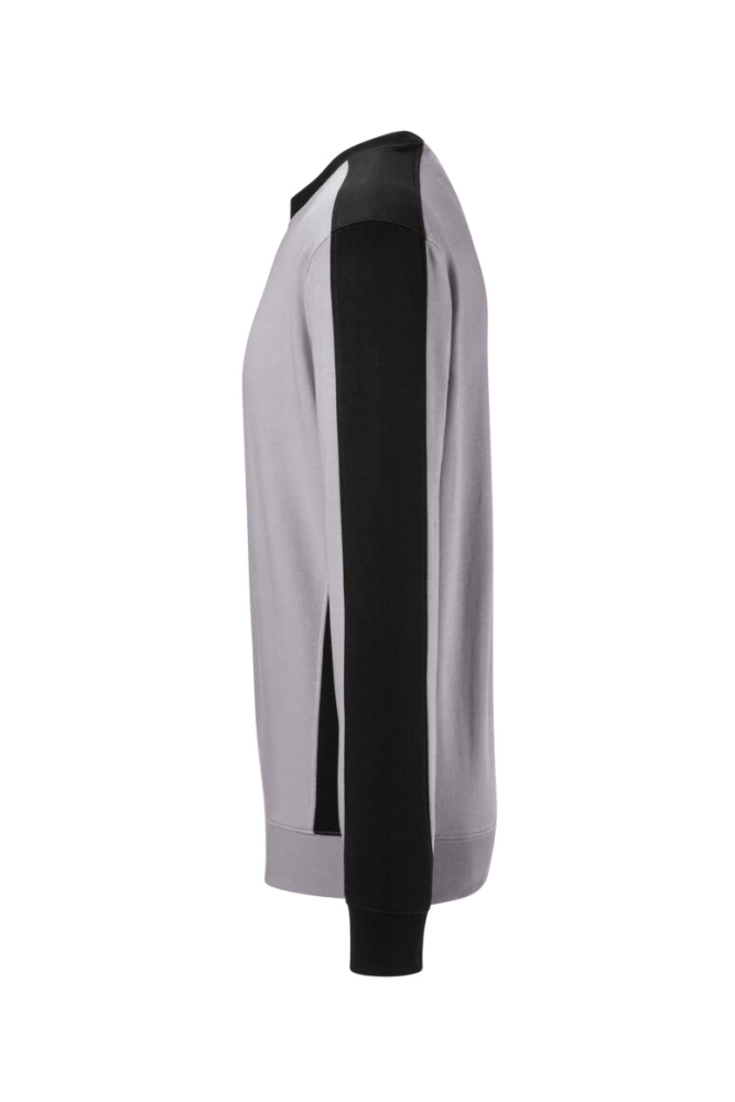 HAKRO Sweatshirt Contrast Mikralinar® Eco, titan/schwarz, 2XS