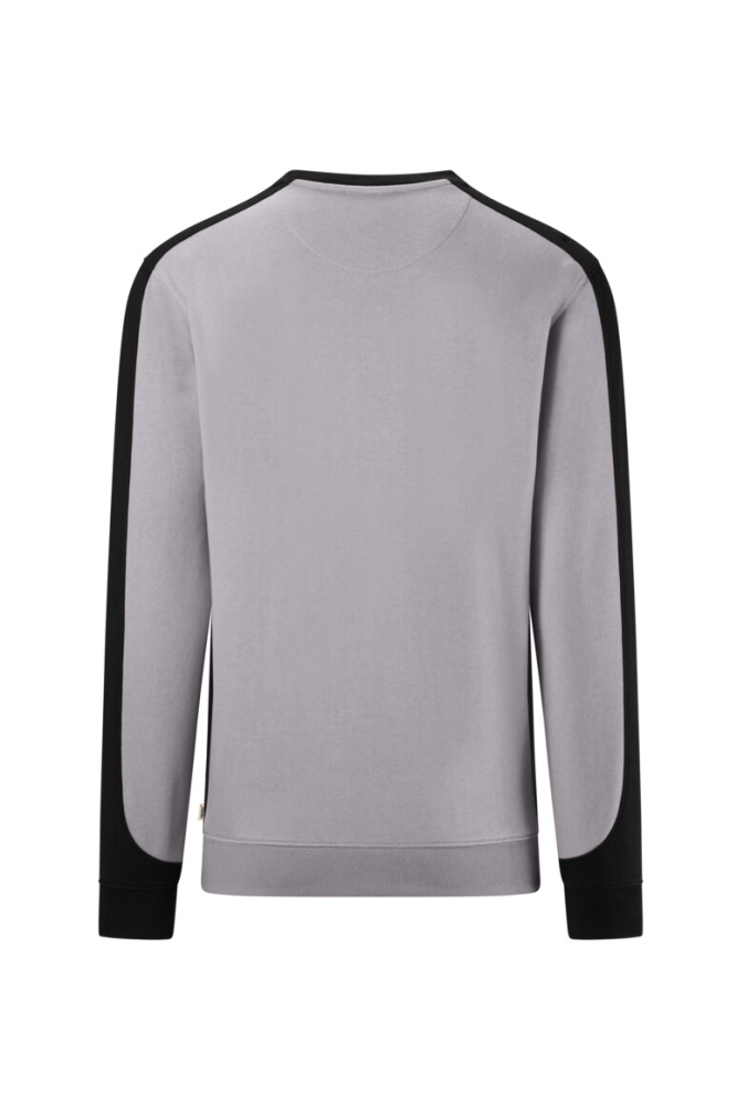 HAKRO Sweatshirt Contrast Mikralinar® Eco, titan/schwarz, 2XS
