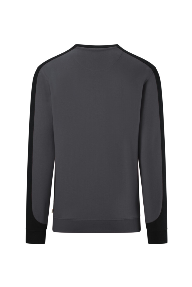 HAKRO Sweatshirt Contrast Mikralinar® Eco, karbongrau/schwarz, 6XL
